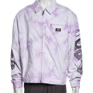 Men’s CLOT Lilac and Dragon Tie-Dye Jacket - Dickies Large